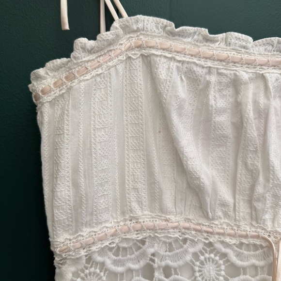 Betsey Johnson Novelty‎ Cotton and Venise Lace Tulip Mini Dress Y2K - Picture 8 of 13